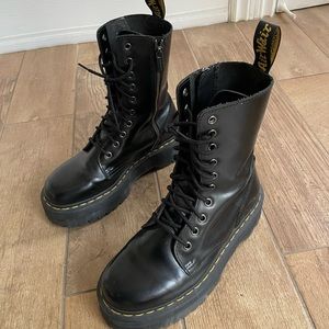 Dr. Martens platform leather boots